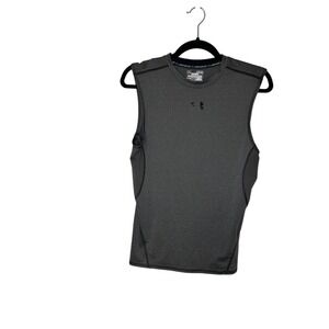 Under Armour HeatGear Compression Sleeveless Shirt Men's‎ Medium Gray
